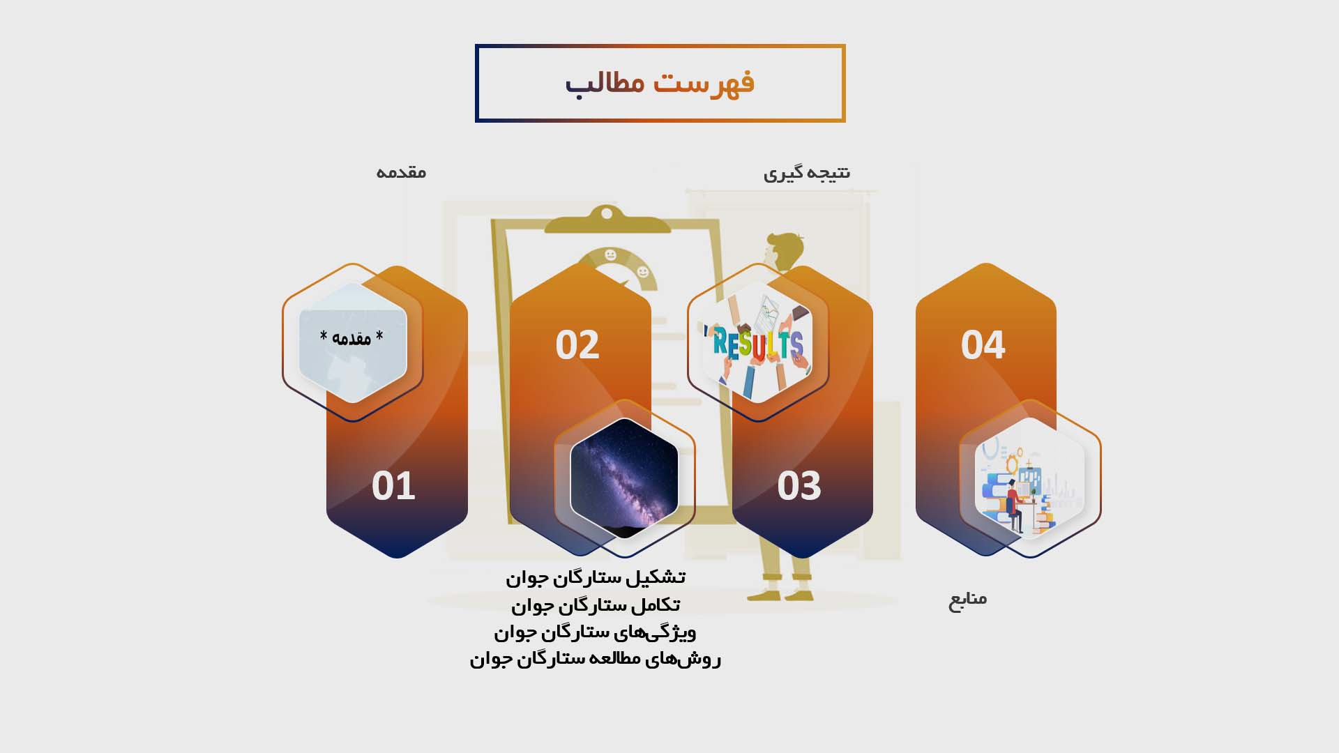 پاورپوینت در مورد تشکیل و تکامل ستارگان جوان